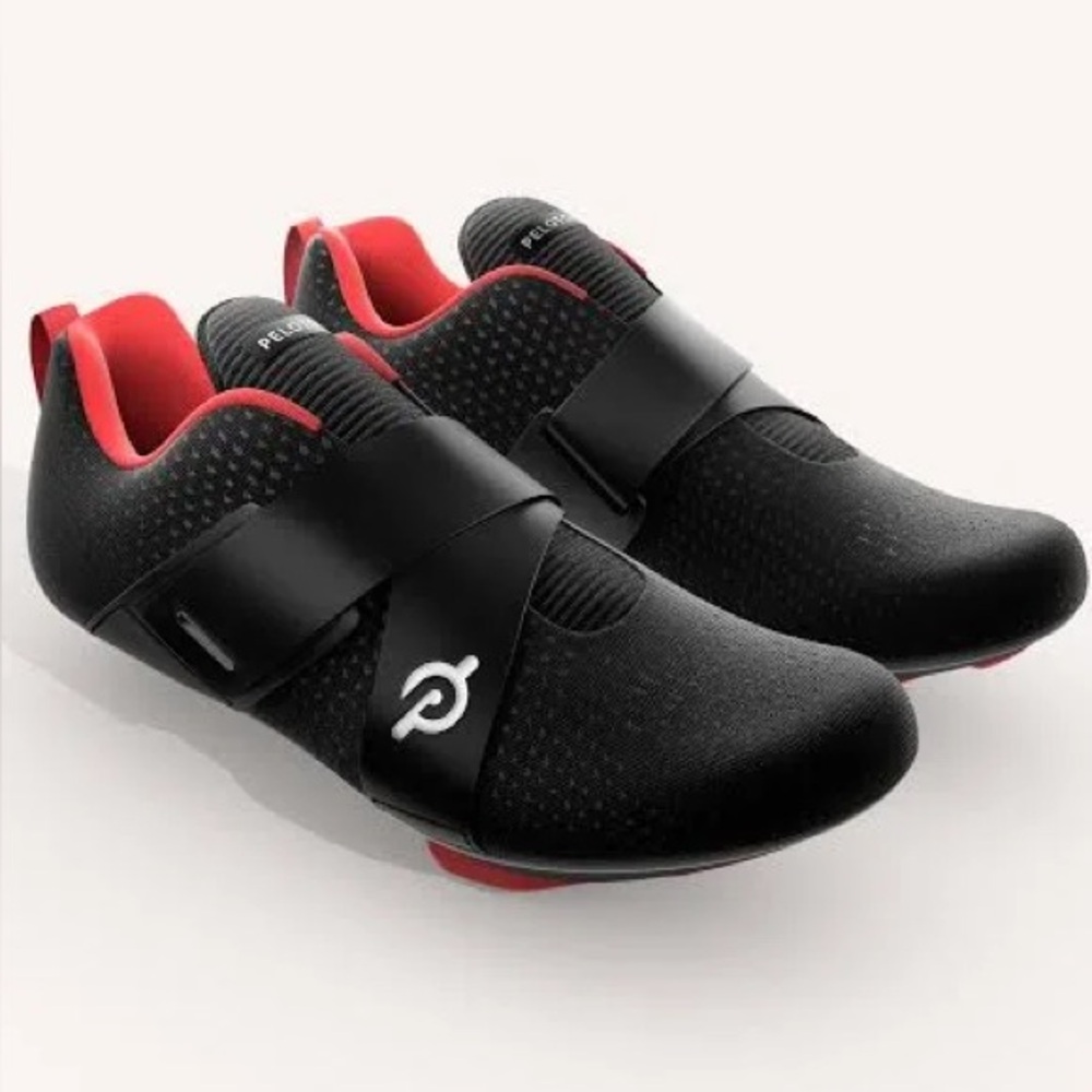 Peloton Black and Red Women's Cycling Shoes